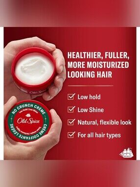 Old Spice No Crunch Crème Hair Styling Cream — Red